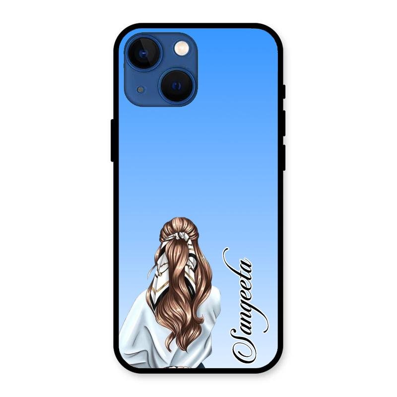 Styles Girl Customize Name Glass Case For iPhone 13 mini