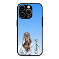 Styles Girl Customize Name Glass Case For iPhone 14 Pro