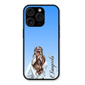 Styles Girl Customize Name Glass Case For iPhone 15 Pro Max