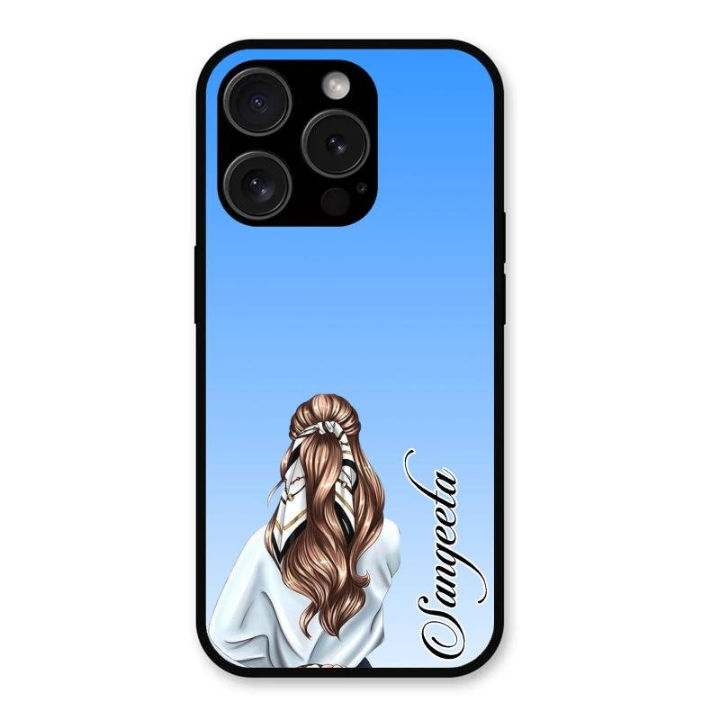 Styles Girl Customize Name Glass Case For iPhone 15 Pro
