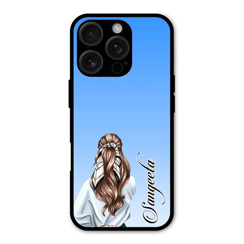 Styles Girl Customize Name Glass Case For iPhone 16 Pro
