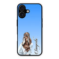 Styles Girl Customize Name Glass Case For iPhone 16