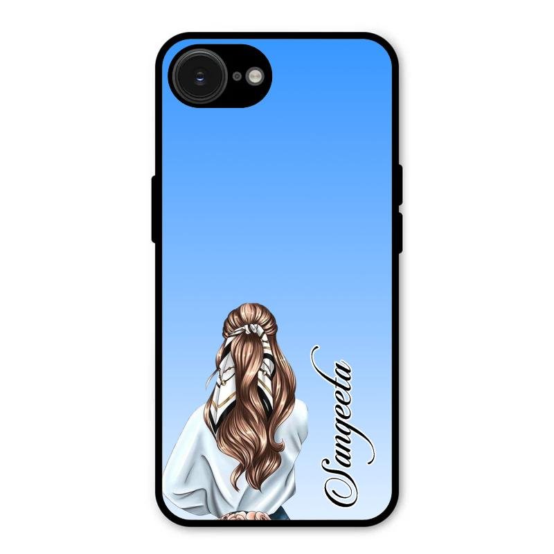 Styles Girl Customize Name Glass Case For iPhone 16e