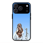 Styles Girl Customize Name Glass Case For iPhone 17 Pro Max