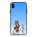 Styles Girl Customize Name Glass Case For iPhone XR