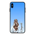 Styles Girl Customize Name Glass Case For iPhone XS Max