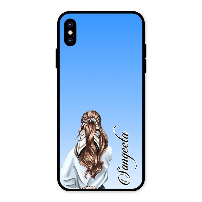 Styles Girl Customize Name Glass Case For iPhone XS Max
