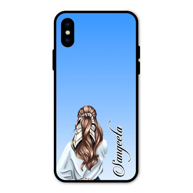 Styles Girl Customize Name Glass Case For iPhone XS