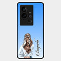 Styles Girl Customize Name Glass Case For Iqoo 11 5G