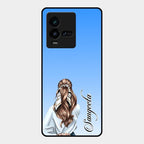 Styles Girl Customize Name Glass Case For Iqoo 9T 5G