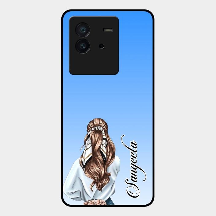 Styles Girl Customize Name Glass Case For Iqoo Neo 6 5G