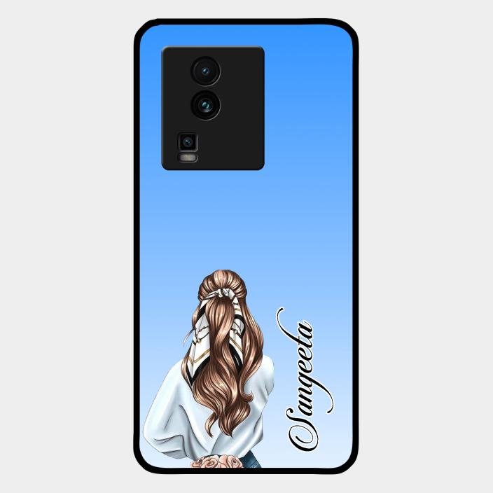 Styles Girl Customize Name Glass Case For Iqoo Neo 7 5G