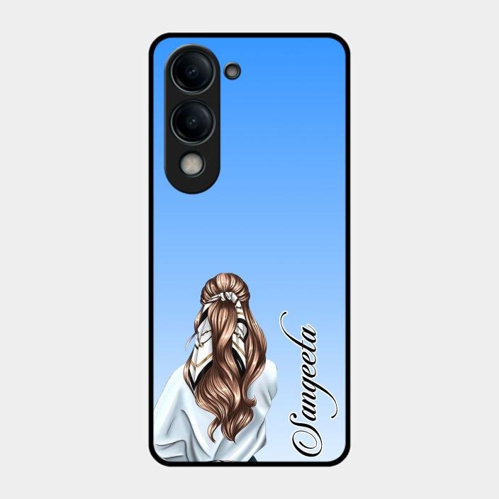 Styles Girl Customize Name Glass Case For Iqoo Z10 Lite
