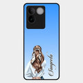 Styles Girl Customize Name Glass Case For Iqoo Z7 Pro 5G