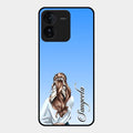 Styles Girl Customize Name Glass Case For Iqoo Z9 5G
