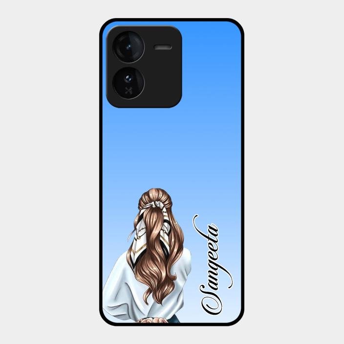 Styles Girl Customize Name Glass Case For Iqoo Z9 5G