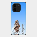 Styles Girl Customize Name Glass Case For Iqoo Z9X 5G