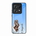 Styles Girl Customize Name Glass Case For Motorola Edge 50 Pro