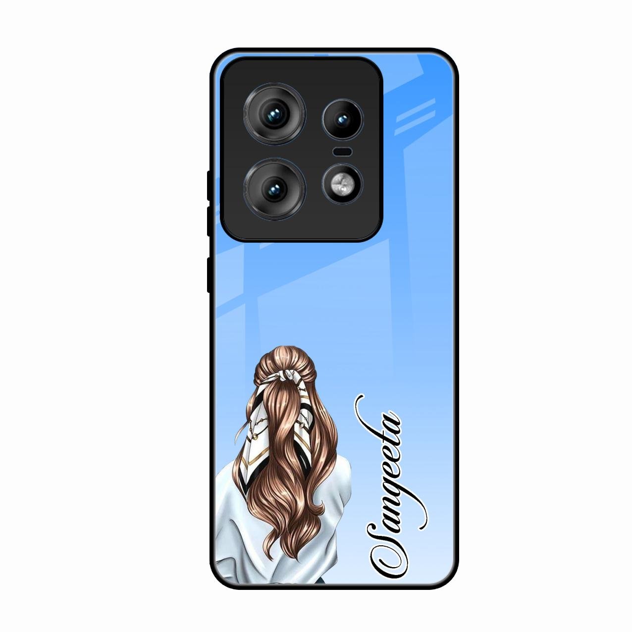 Styles Girl Customize Name Glass Case For Motorola Edge 50 Pro