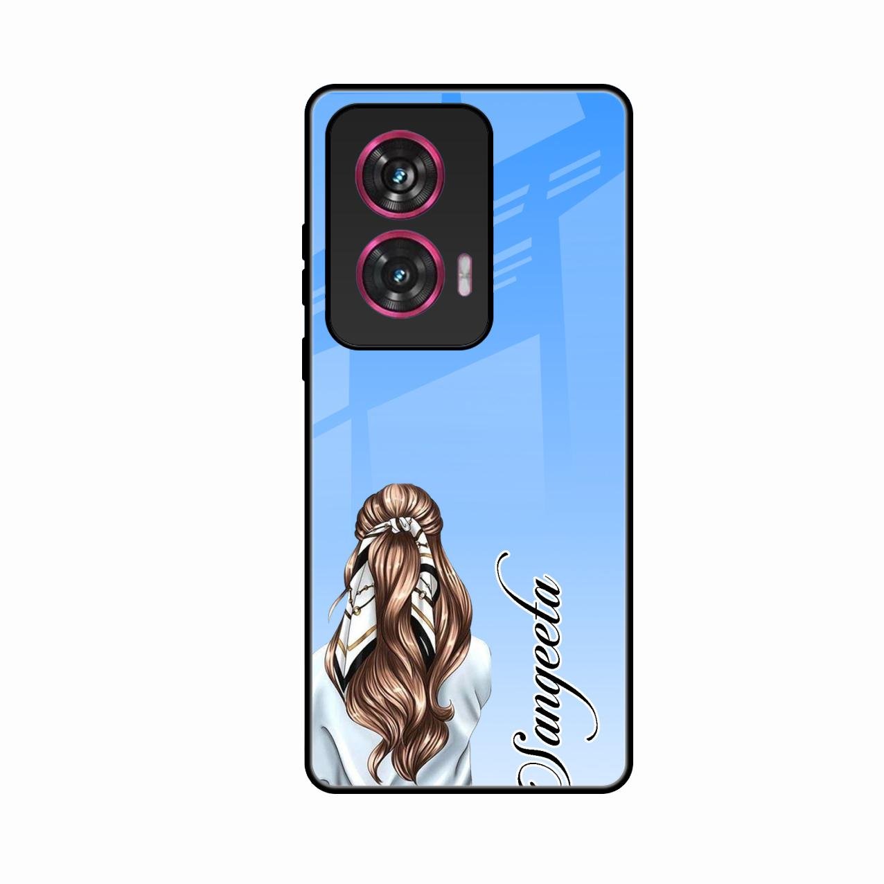 Styles Girl Customize Name Glass Case For Motorola G96 5G