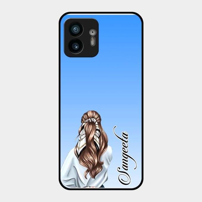 Styles Girl Customize Name Glass Case For Nothing Phone 2