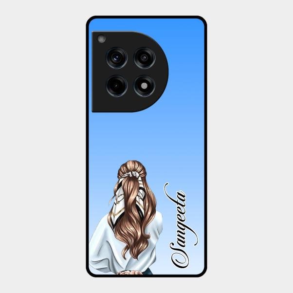 Styles Girl Customize Name Glass Case For Oneplus 12R 5G