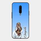 Styles Girl Customize Name Glass Case For Oneplus 7 Pro