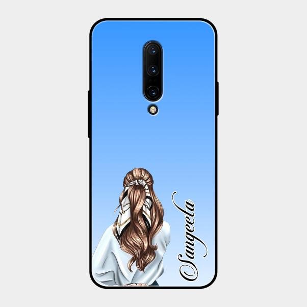 Styles Girl Customize Name Glass Case For Oneplus 7 Pro