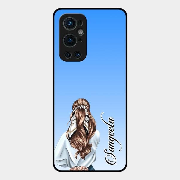 Styles Girl Customize Name Glass Case For Oneplus 9 Pro 5G