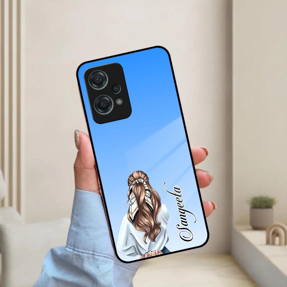 Styles Girl Customize Name Glass Case For OnePlus