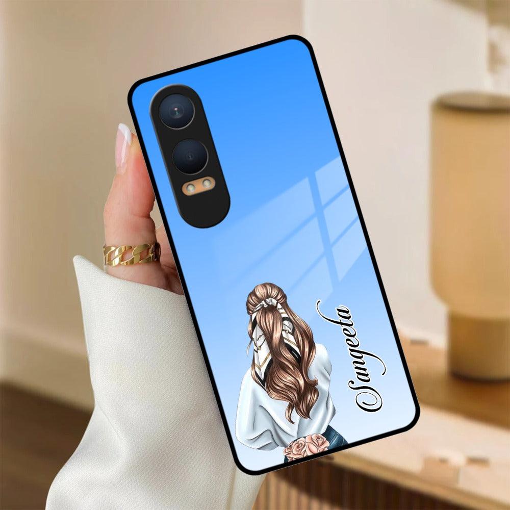 Styles Girl Customize Name Glass Case For OnePlus