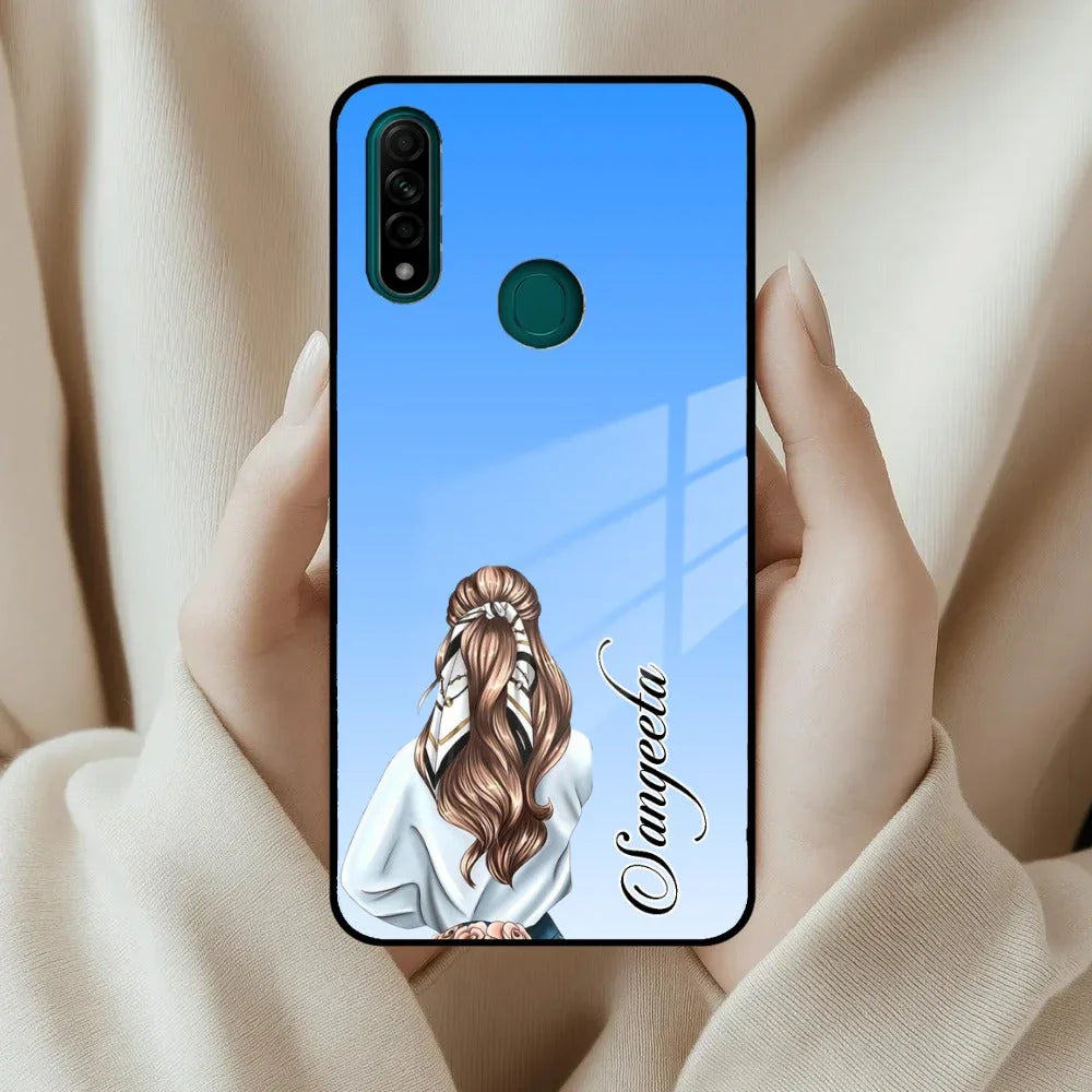 Styles Girl Customize Name Glass Case For Oppo - ShopOnCliQ