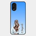 Styles Girl Customize Name Glass Case For Oppo A38