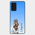 Styles Girl Customize Name Glass Case For Oppo A55