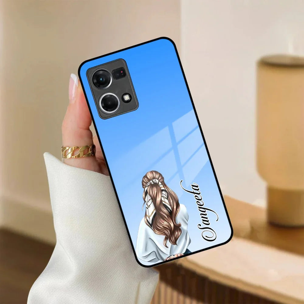 Styles Girl Customize Name Glass Case For Oppo - ShopOnCliQ