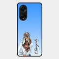 Styles Girl Customize Name Glass Case For Oppo F23 5G