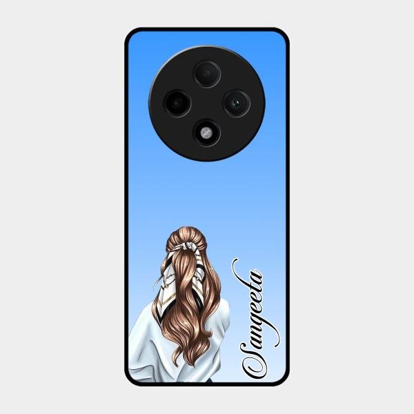 Styles Girl Customize Name Glass Case For Oppo F27 Pro Plus 5G