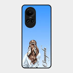 Styles Girl Customize Name Glass Case For Oppo Reno 10 5G
