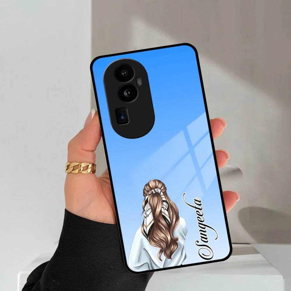 Styles Girl Customize Name Glass Case For Oppo - ShopOnCliQ