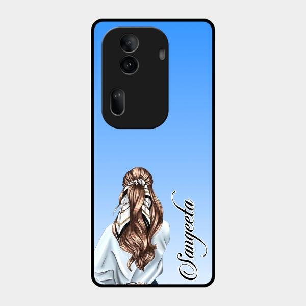 Styles Girl Customize Name Glass Case For Oppo Reno 11 Pro 5G