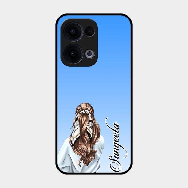 Styles Girl Customize Name Glass Case For Oppo Reno 13 5G