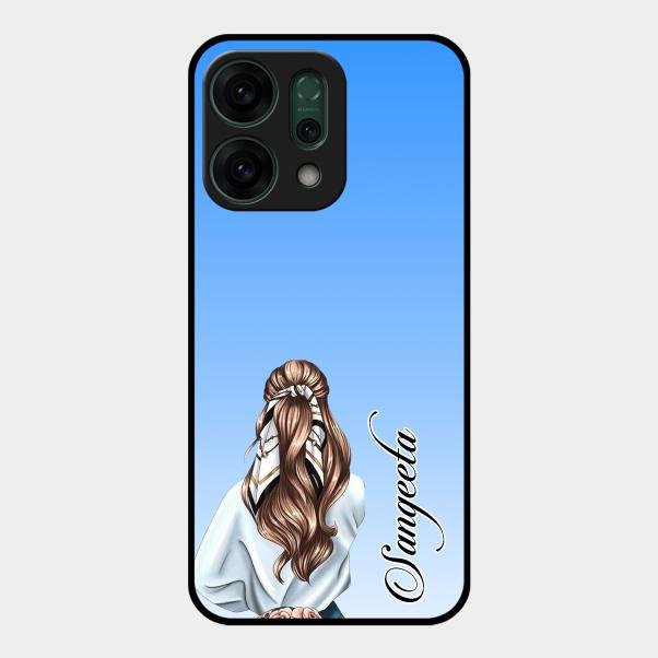 Styles Girl Customize Name Glass Case For Oppo Reno 14 5G