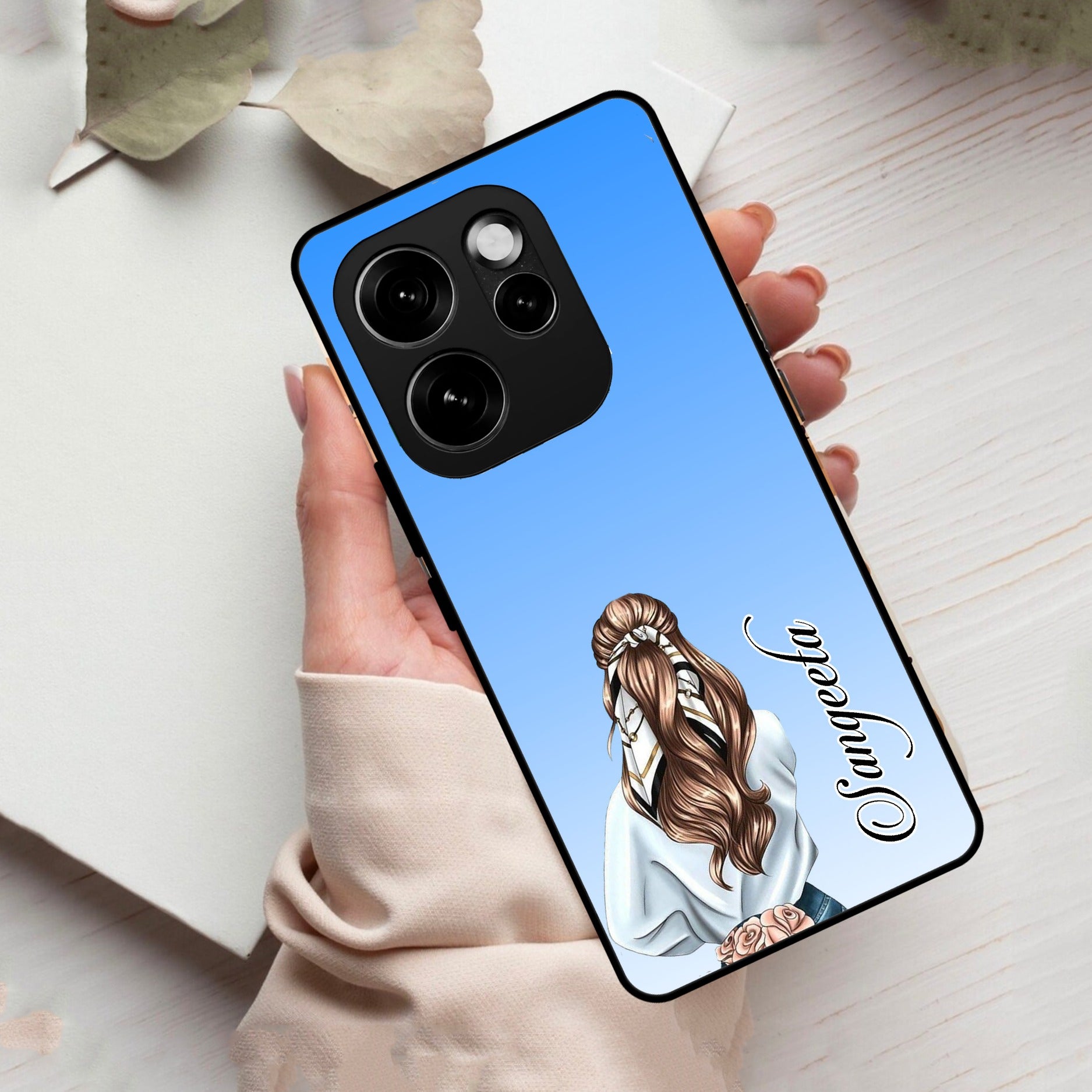 Styles Girl Customize Name Glass Case For Oppo