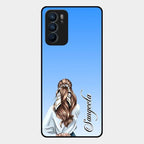 Styles Girl Customize Name Glass Case For Oppo Reno 6 5G