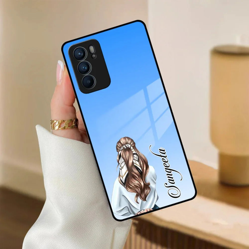 Styles Girl Customize Name Glass Case For Oppo - ShopOnCliQ