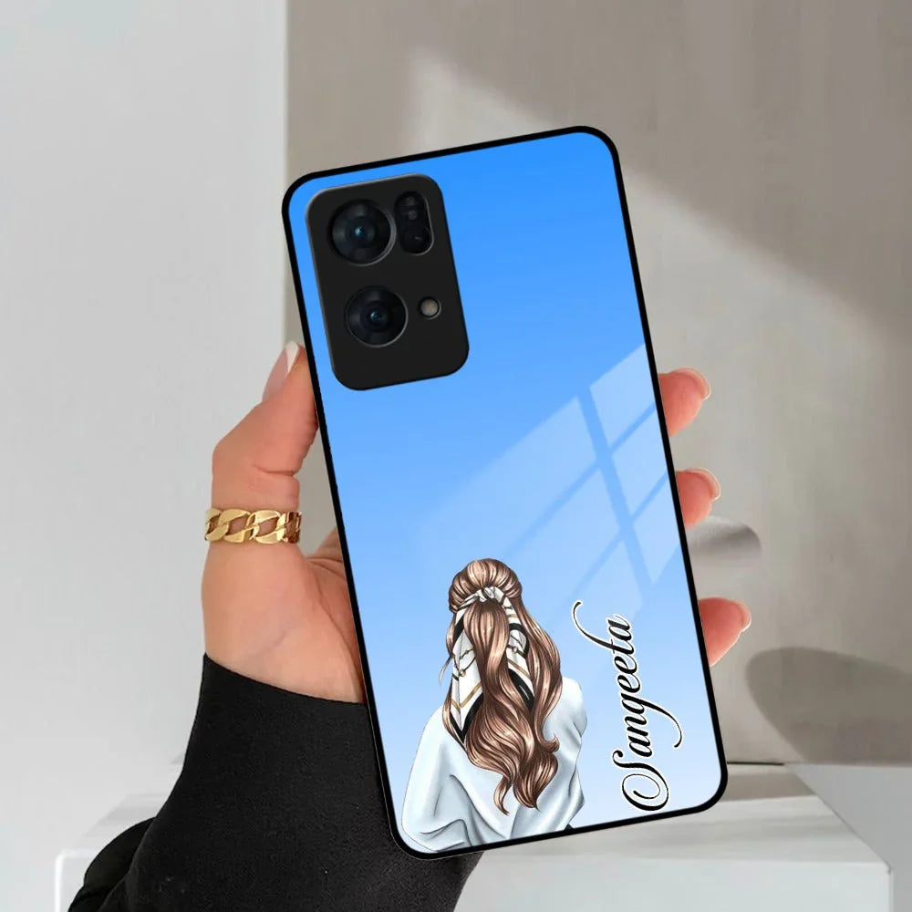 Styles Girl Customize Name Glass Case For Oppo - ShopOnCliQ