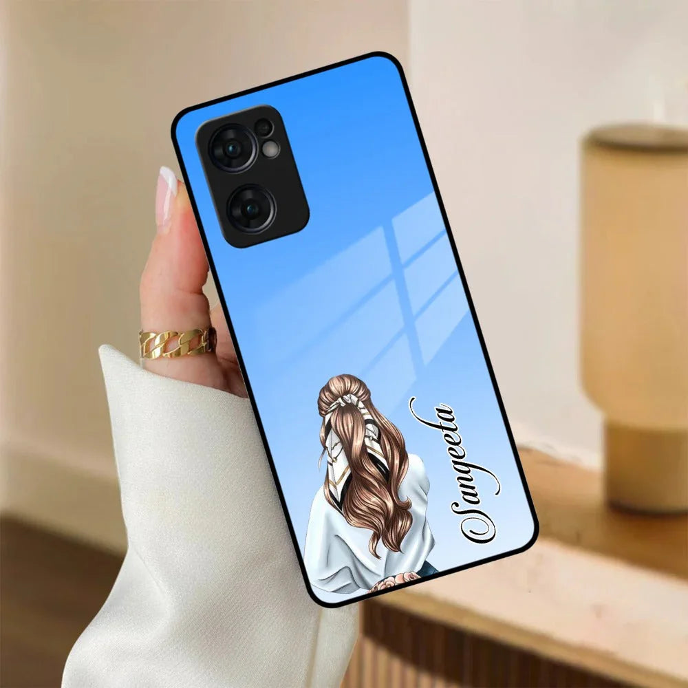 Styles Girl Customize Name Glass Case For Oppo - ShopOnCliQ