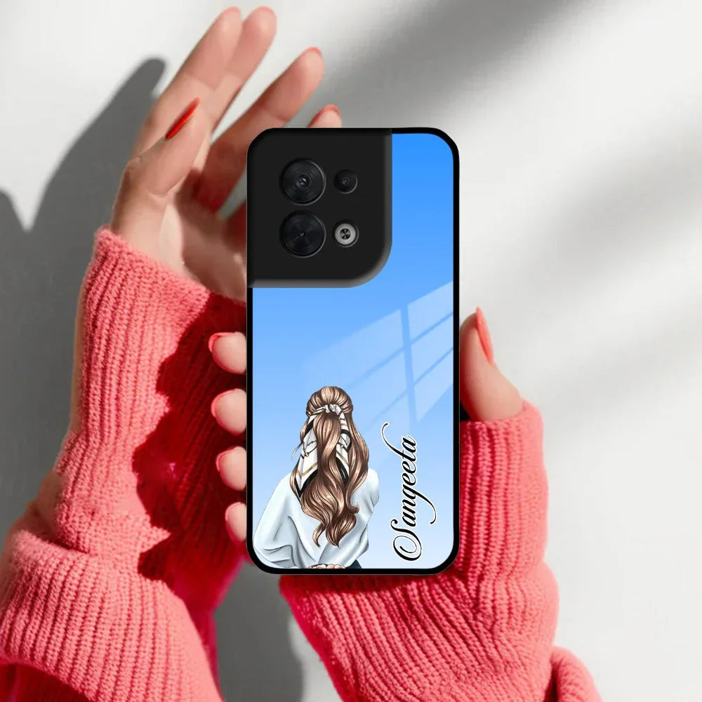 Styles Girl Customize Name Glass Case For Oppo - ShopOnCliQ