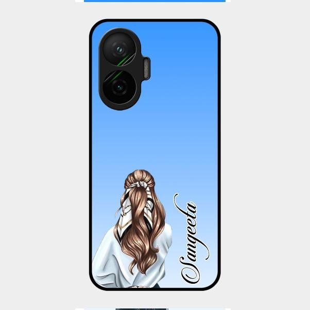 Styles Girl Customize Name Glass Case For Poco F7 5G