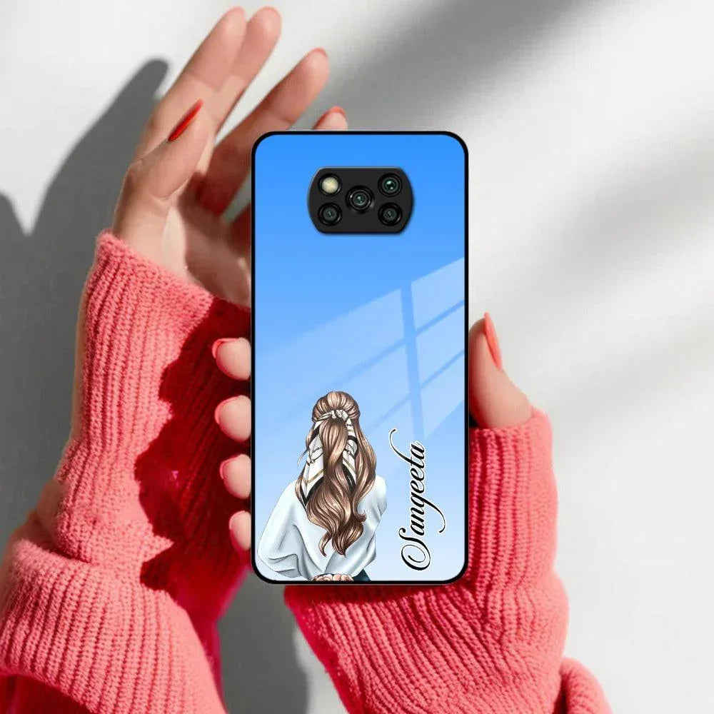 Styles Girl Customize Name Glass Case For Poco - ShopOnCliQ